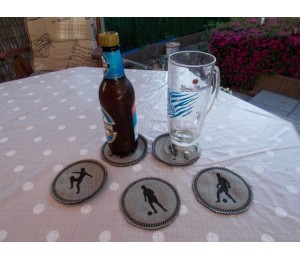 ITH Untersetzer - Fußball Silhouette